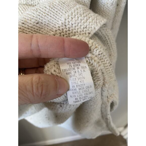 Vintage Mock Neck Sweater Cotton Boho Pullover Sweater Willow Size Large - Picture 3 of 6